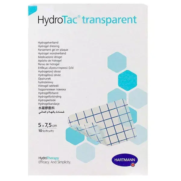 Hartmann Paul Hydrotac Non Adhesive Transparent Dressing 5x7,5cm 10 units