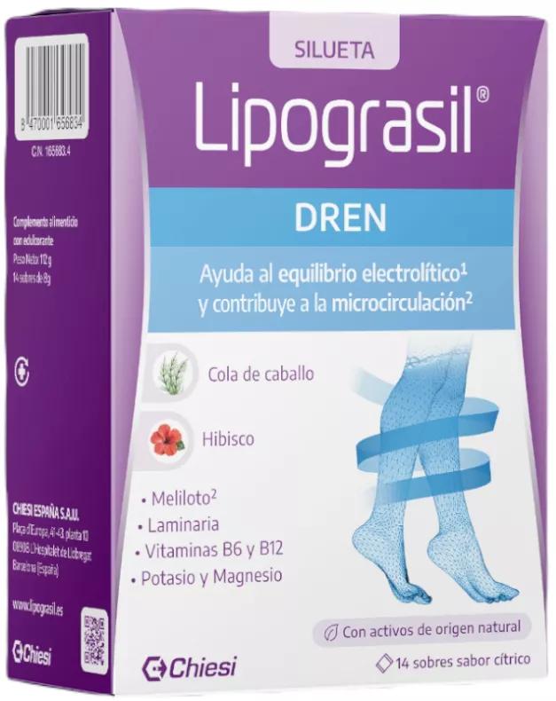 Lipograsil DREN 14 Umschläge mit Zitrusgeschmack