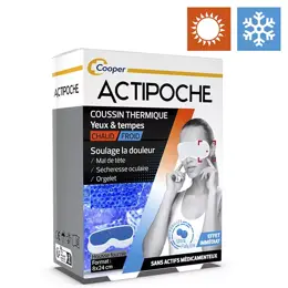 Actipoche Coussin Thermique Masque Yeux et Tempes Microbilles