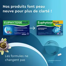 Euphytose Nuit Sommeil Mélatonine 1mg et Passiflore 30 comprimés