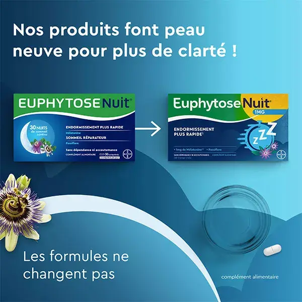 Euphytose Sommeil & Stress - 180 Comprimés à Base D'aubépine Et Passiflore - Grand Format, Origine France