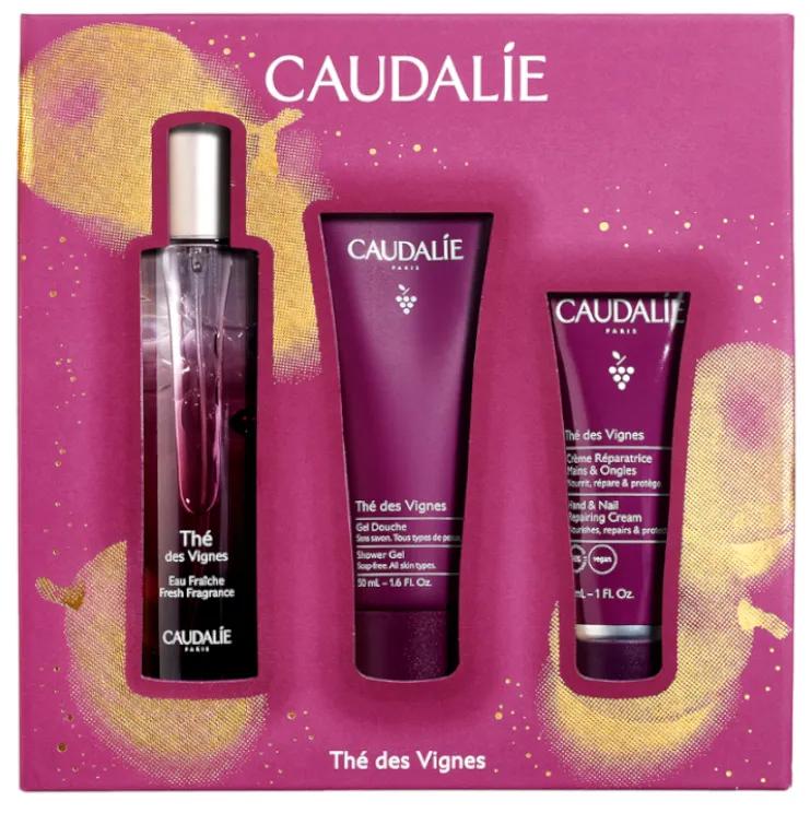 Caudalie Thé des Vignes Acqua Dolce 50 ml + Gel 50 ml + Crema Mani 30 ml