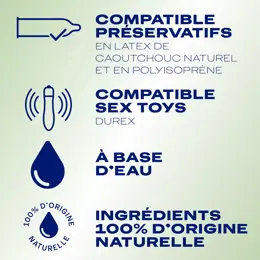 Durex Gel Lubrifiant 100% d'origine Naturelle - Formule Originale - 100ml