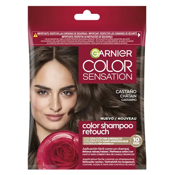 Garnier Color Shampoo Retouch Semi-Permanent Hair Color Brown