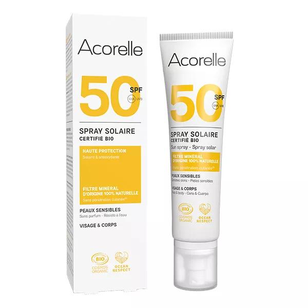 Acorelle Nature Sun Spray Solar Bio Pieles Sensibles y Niños SPF50 100ml