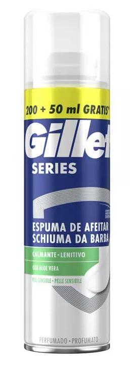 Gillette Espuma Afeitado Pieles Sensibles 200+50 ml GRATIS