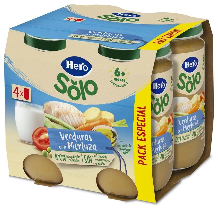 Hero Solo Vasetti di Verdure con Nasello +8m 4x235 gr