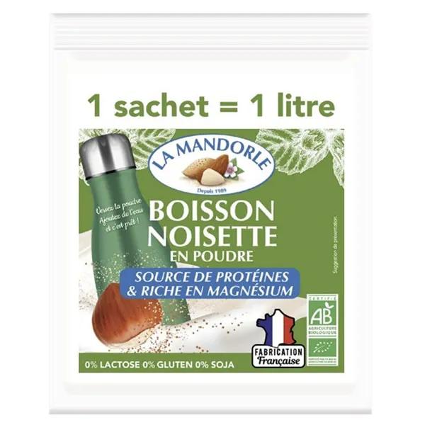 LA MANDORLE - Boisson Noisette en poudre -1 Sachet de 80gr = 1L