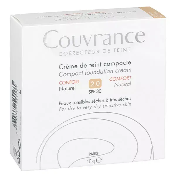 Avène Couvrance Base de Maquillaje Compacta Confort Natural 2.0 10g