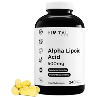 Hivital Ácido Alfa Lipoico 500 mg 240 Cápsulas Veganas