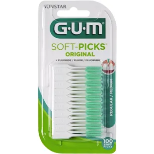 Gum Soft-Picks Original Regular Interdental Stick 100 Units.