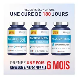 Granions Double Magnésium 360 mg Format Eco 6 Mois 180 comprimés