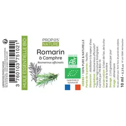 Propos' Nature Aroma-Phytothérapie Huile Essentielle Romarin Camphre Bio 10ml