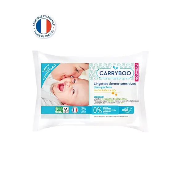 Carryboo Toallitas Dermo-Sensitivo con Caléndula 58 toallitas