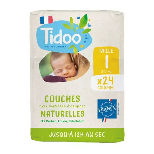 Tidoo Couche Écolabellisée Taille 1 (2-5kg)