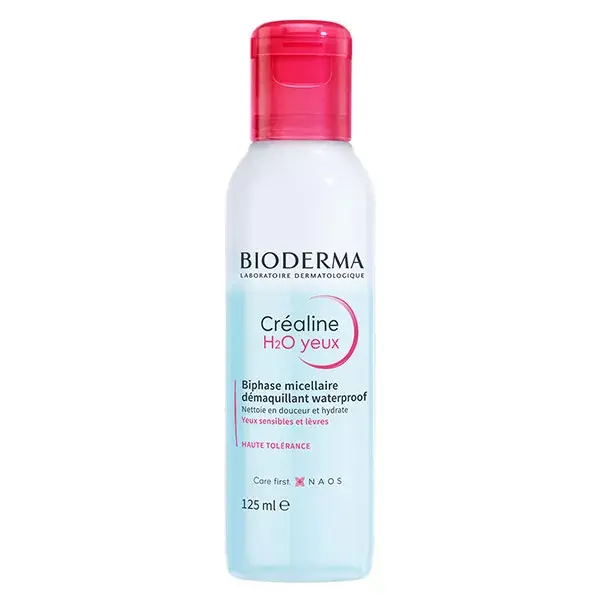 Bioderma Créaline H2O Yeux Biphase Micellaire Démaquillant Waterproof 125ml