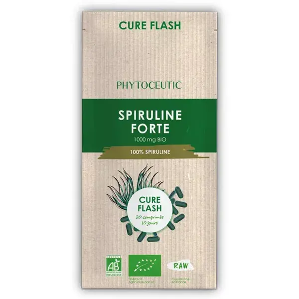 Phytoceutic Cure Flash Spiruline Forte Bio 20 comprimés