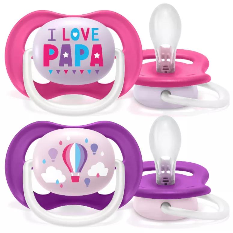 Philips Avent Chupetas Ultra Air Collection Happy Menina 6-18m 2 uds