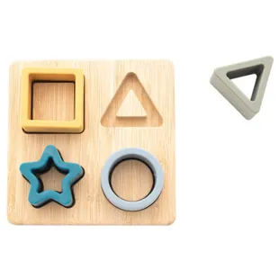 Olmitos Puzzle de Madera de Bambú y Figuras de Silicona