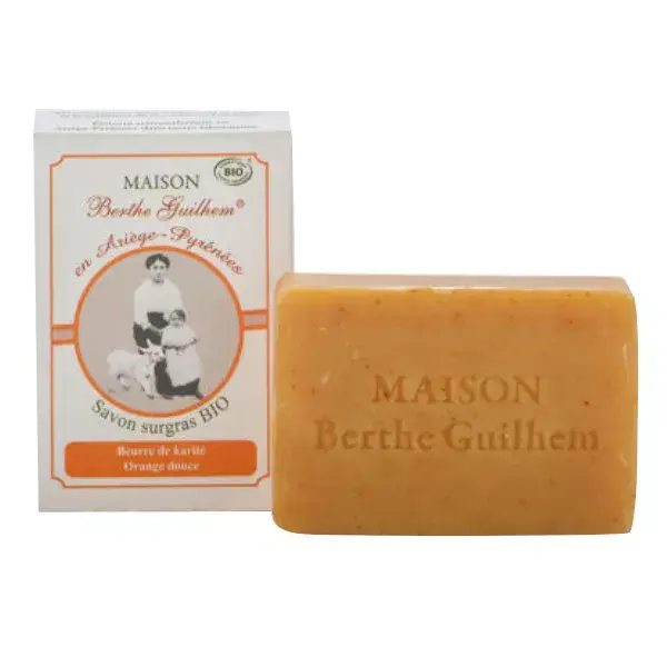 Maison Berthe Guilhem Savon Beurre de Karité, Orange Douce Bio 100g