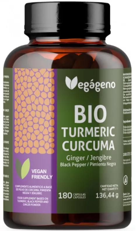 Vegan Curcuma, Gingembre et Poivre Noir Bio 180 Gélules