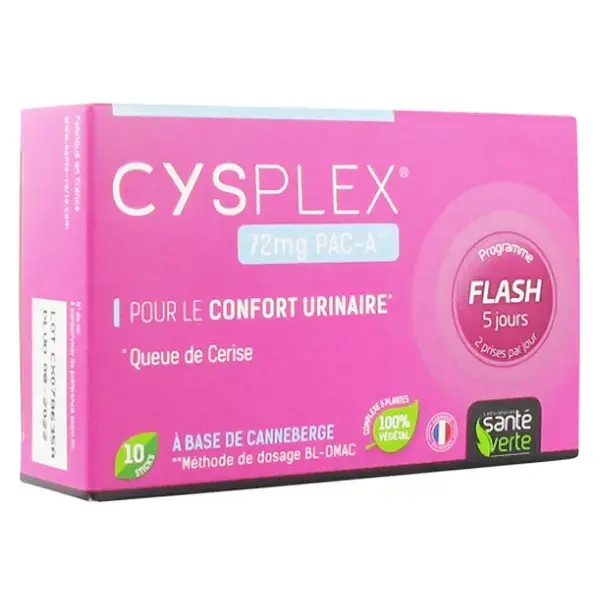 Santé Verte CystiPlex Urinary Comfort 10 Sticks