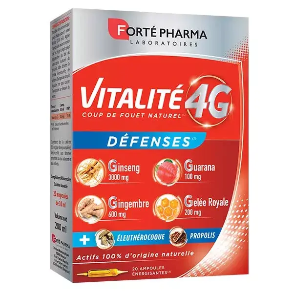 Forte Pharma vitalidad 4 G defensas 20 Bombillas