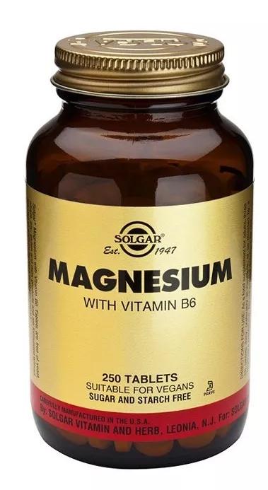Solgar Magnesio con Vitamina B6 250 comprimidos