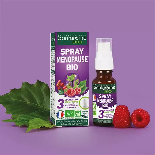 Santarome Bio - Spray Ménopause Bio - Complexe de bourgeons - 20ml