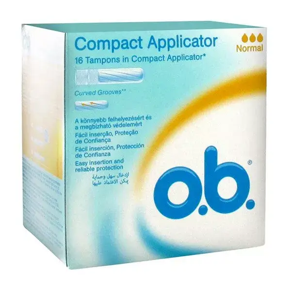 Aplicador de OB ProComfort Normal caja 16 tampones con aplicador