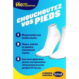 Scholl Masque Pieds Nourrissant au Miel de Manuka - 1 paire