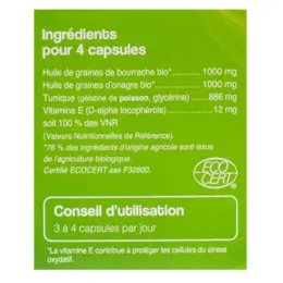 Nat & Form Bio Bourrache Onagre Vitamine E 120 capsules