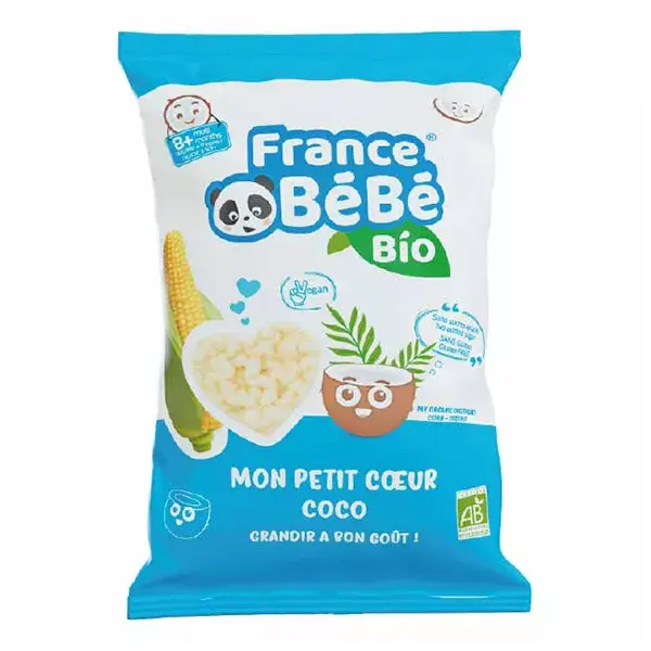 France Bébé Nutrition Mon Petit Cœur de Maïs Soufflé Coco +8m Bio 30g