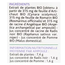 Naturland Confort Digestif Détoxifiant Bio 20 ampoules