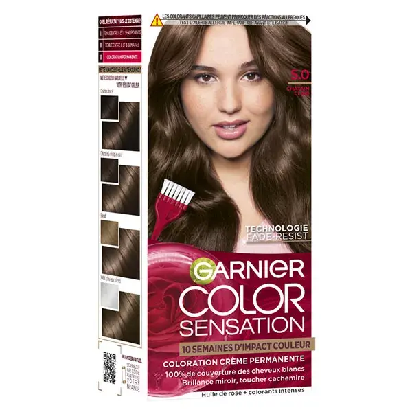Garnier Color Sensation Permanent Hair Color 5.0 Light Brown