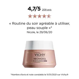 Vichy Neovadiol Crème Anti-Âge Rose Platinium Nuit 50ml