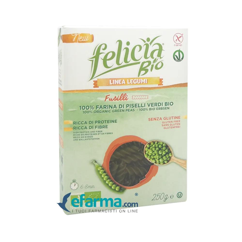 Felicia Bio Fusilli In pasta di Piselli Verdi Senza Glutine 250 g