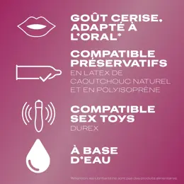 Durex Gel Lubrifiant Crazy Cherry - Goût Cerise Adapté à l'Oral - 100ml