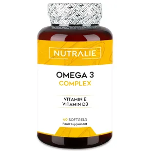 Nutalie Omega 3 Complex 2000mg EPA, DHA con Vitaminas E + D 60 Cápsulas