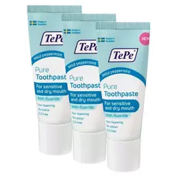 Lot Dentifrice TePe Pure format Voyage