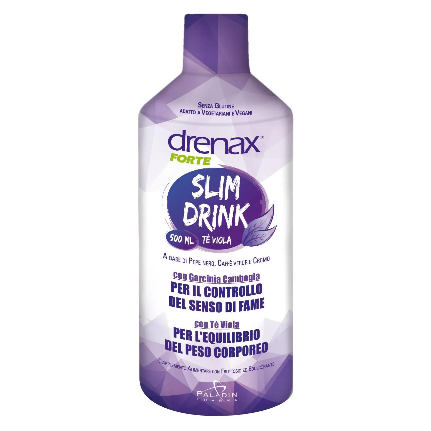 Drenax Forte Slim Drink Tè Viola Integratore Equilibrio Peso Corporeo 500 ml