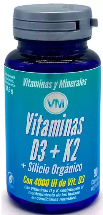 Ynsadiet Vitamina D3 + K2 + Silício 90 Cápsulas