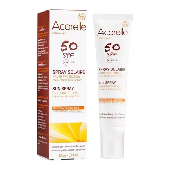 Acorelle Spray Solare SPF50+ Pelli Sensibili & Bambini +3A 100 ml