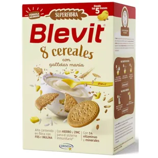 Blevit Mingau Superfibra 8 Cereais com Biscoitos Maria +5m 500 gr
