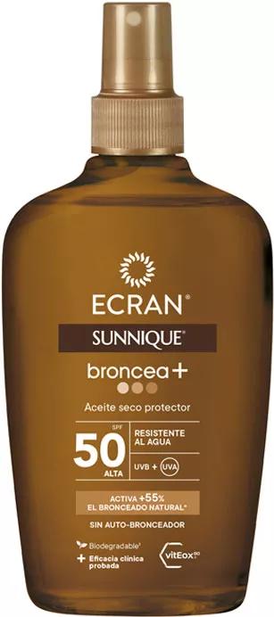 Ecran Sunnique Broncea+ Aceite Protector SPF50 200 ml