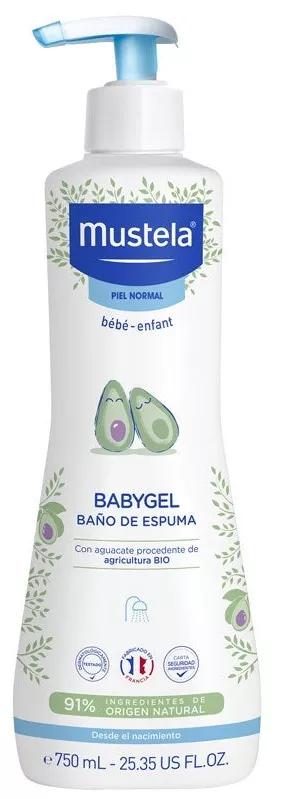 Kit Mustela Bebé Baby Aguacate Gel Baño Body Lotion Esponja