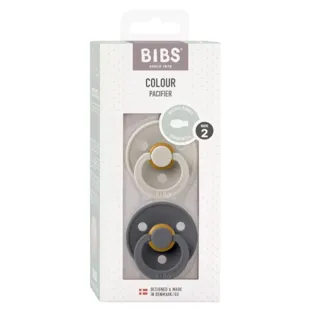 Bibs Chupetes Colour Simétrica Sand/Iron 6-18m 2 uds