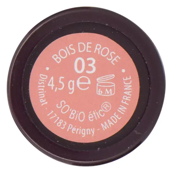 So'Bio Étic Lèvres Rouge à Lèvres Bio N°12 Bois de Rose 4,5g
