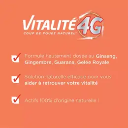 Forté Pharma Vitalité 4G Dynamisant Coup de fouet naturel Vitamine C 20 ampoules