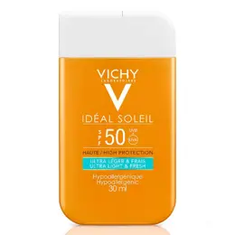 Vichy Idéal Soleil Crème Solaire Ultra-Léger Format Pocket SPF50 30ml